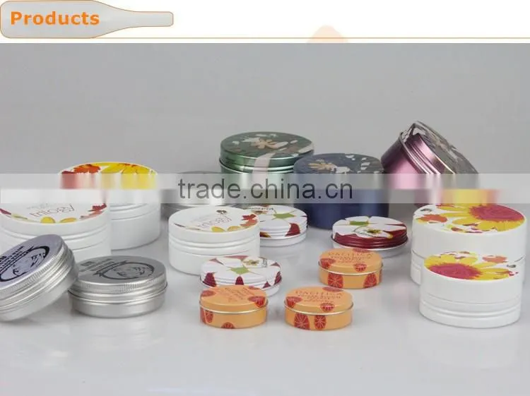 small cosmetic metal containers