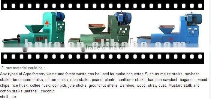 Sale wood sawdust briquette machine for different material like straw