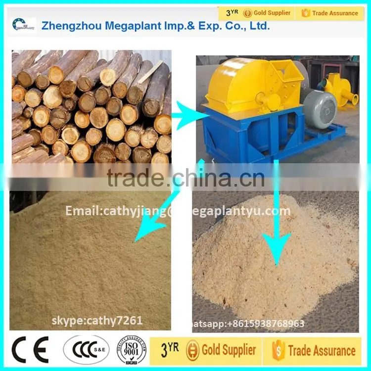 3-5 mm Granulation 1T/H Wood Crusher/Sawdust Grinding Making Machine
