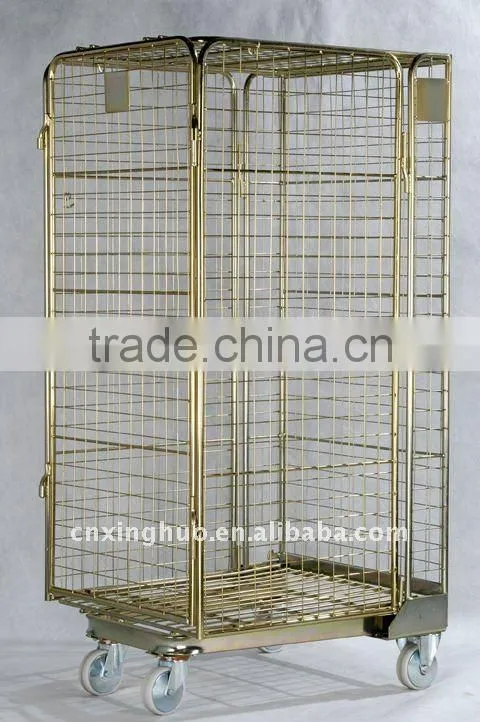 foldable rolling mesh container