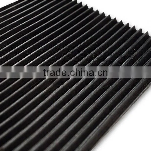 Corrugated Fine ribbed rubber sheet roll 3mm