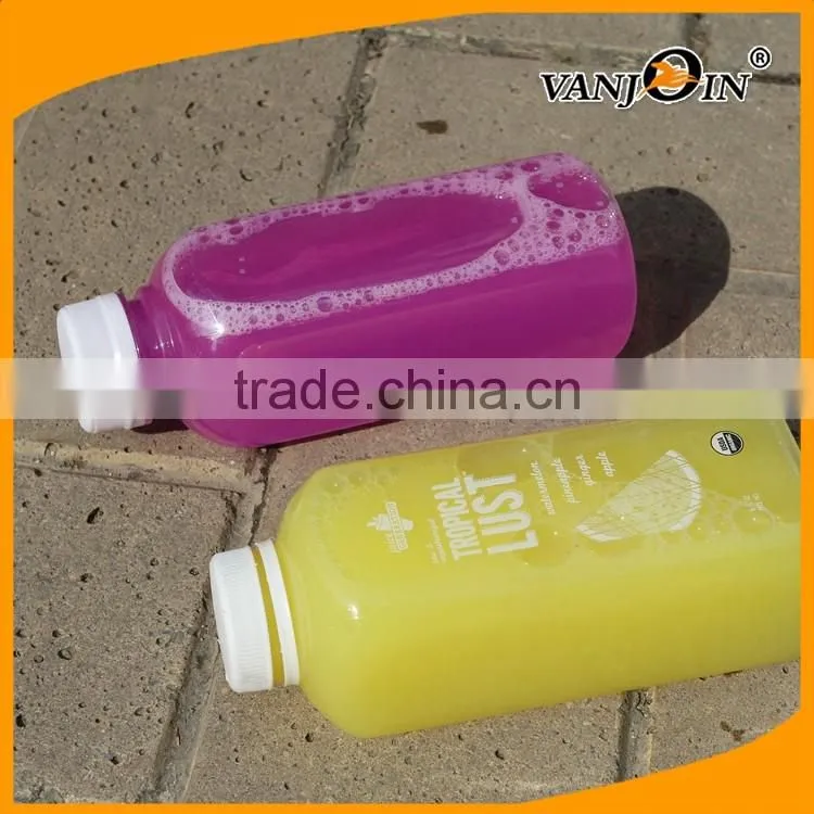 2017 Clear Food Grade Plastic Bottles for Drinks Packaging with Tamper Evident Caps