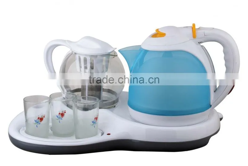 electric kettle with teapot set,CB CE certificate