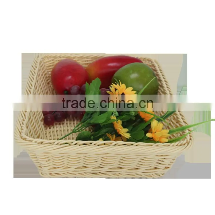 Promotion synthetic rattan basket for home storage and decoration