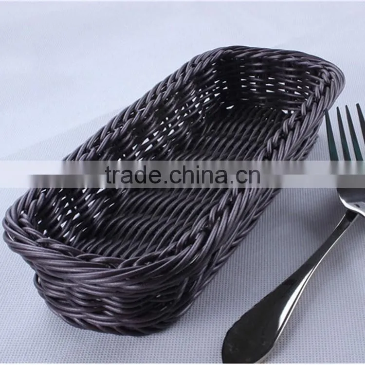 Eco-friendly longitypical design handcraft rattan cutlery basket