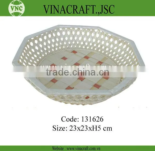 wholesale natural bamboo baskets with handle