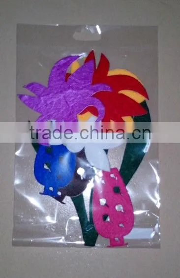 14081812 christmas wall decoration/self adhesive felt/felt sticker