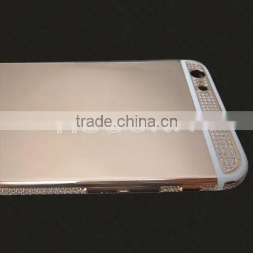 For iPhone 6/6plus 24K Gold / Rose Gold Housing diamond For Iphone6 4.7 inch/for iphone 6 rose gold housing