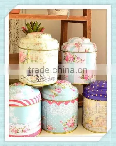 Jewelry Earrings Iron Metal Trinket Tin Tea Small Coin Box Cases Storage Square