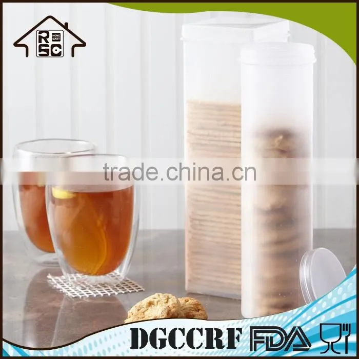 NBRSC 2-Piece Stackable Transparant Biscuit Plastic Storage Container Cookie Boxes Wholesale