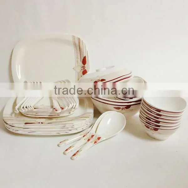 red and black two tone melamine serving kitchen utensils, melamine spoons