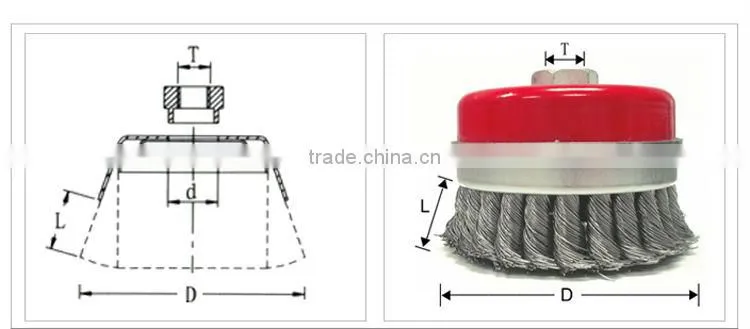 circular steel wire brush brass plated