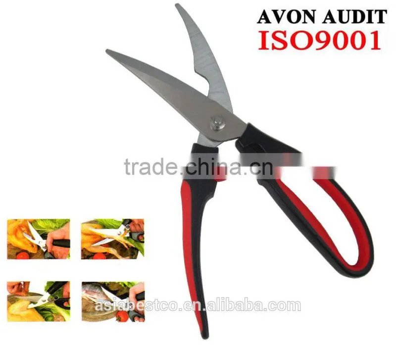 2015 Newest Soft Grip Handle Kitchen Tool Scissor