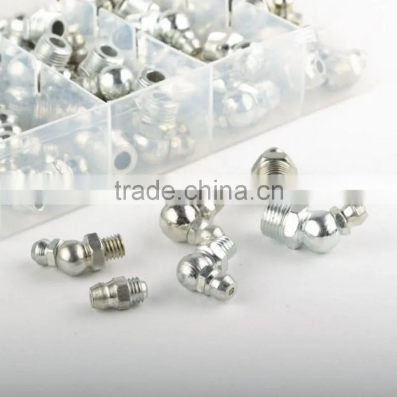 45 Degree and 90 Degree Straight Hydraulic Lubrication Lube Grease Fittings Assortment Zerk Fitting