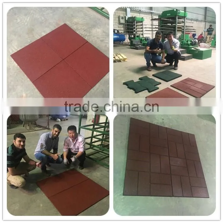 Rubber tiles and mats manufacturing machine with waste tire recycled rubber