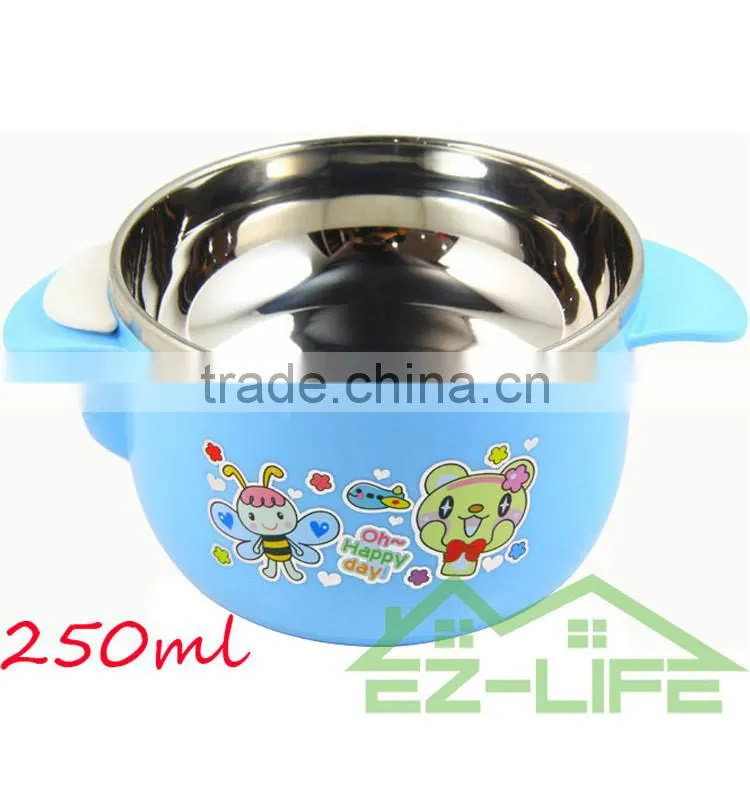 250ML 304 stainless steel baby food warmer feeding bowls