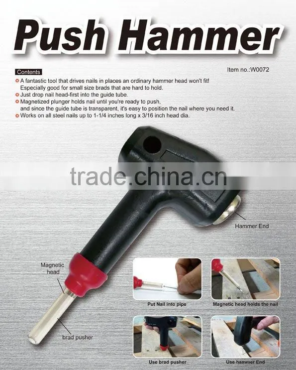 Push Hammer For Setting Nails Easily and Safely