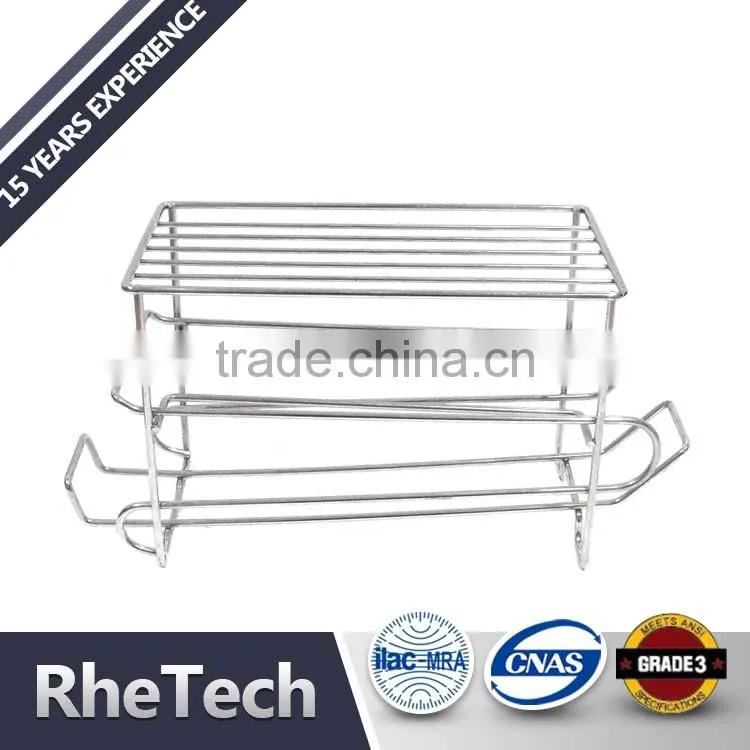 Wholesale Double Metal Wire Storage Standing Rack Holder