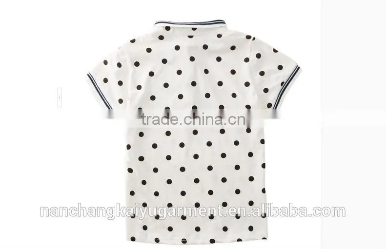 High quality dots printed cotton t-shirt for chirlden