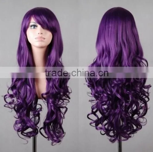 Colorful fashion Cosplay Wig Bob Style human Hair Wigs cheap party wigs