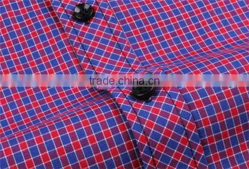 Slim fit shirt for man contrast button down collar checks shirts men