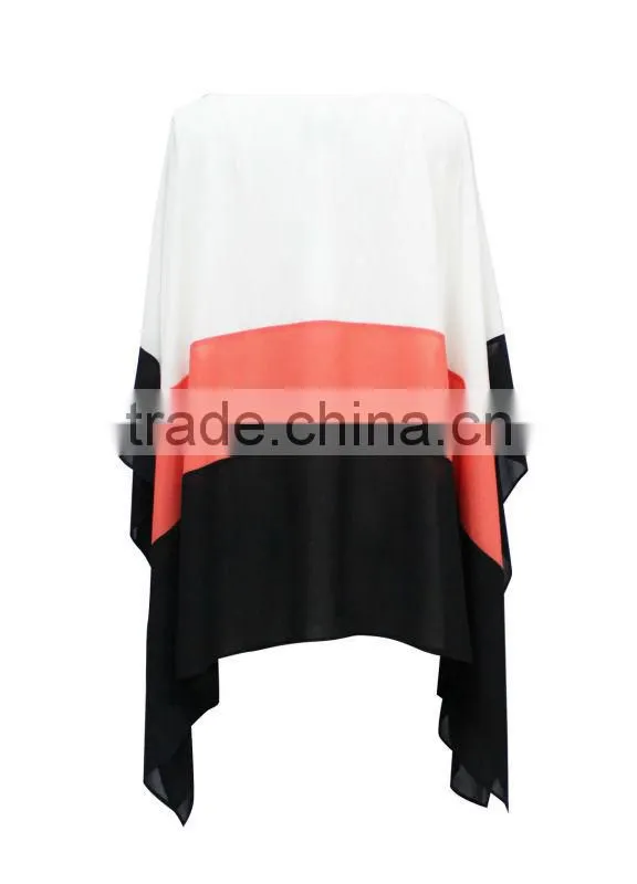 girls/women loose fit white/red/black chiffon blouse patterns