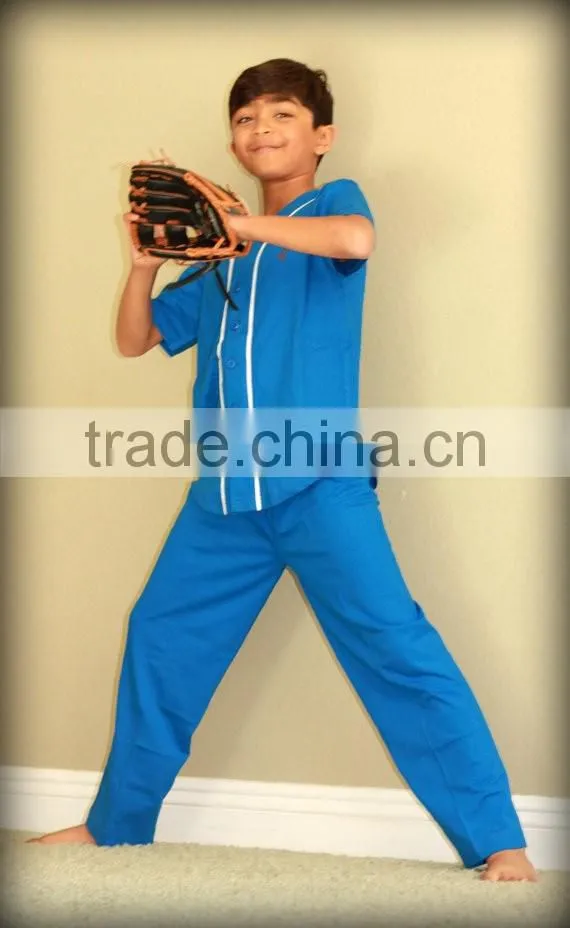 2017 Custom Kids Plain Pajamas Sleepwear With Embroidered