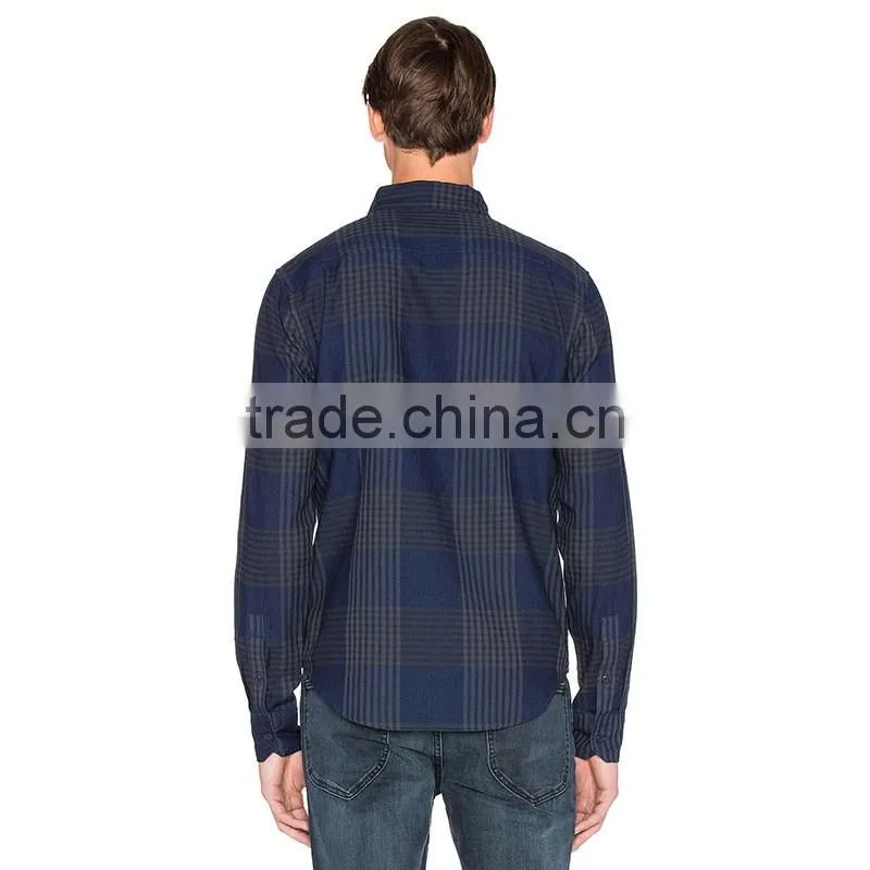 OEM service new designer plaid winner mens heavy cotton flannel shirts