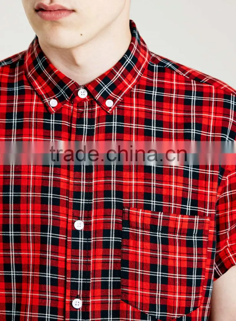 mens long line scotland plaid shirt 100 cotton shirt