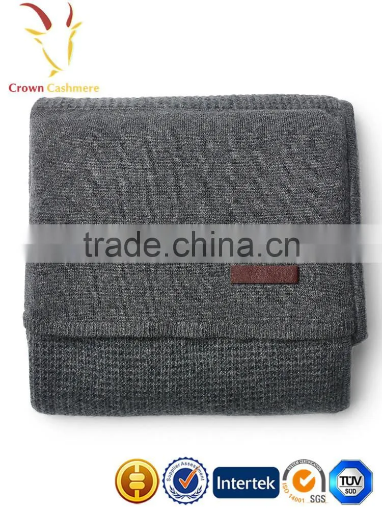 100% Kids Cashmere Knitted Wholesale Baby Throw Blankets