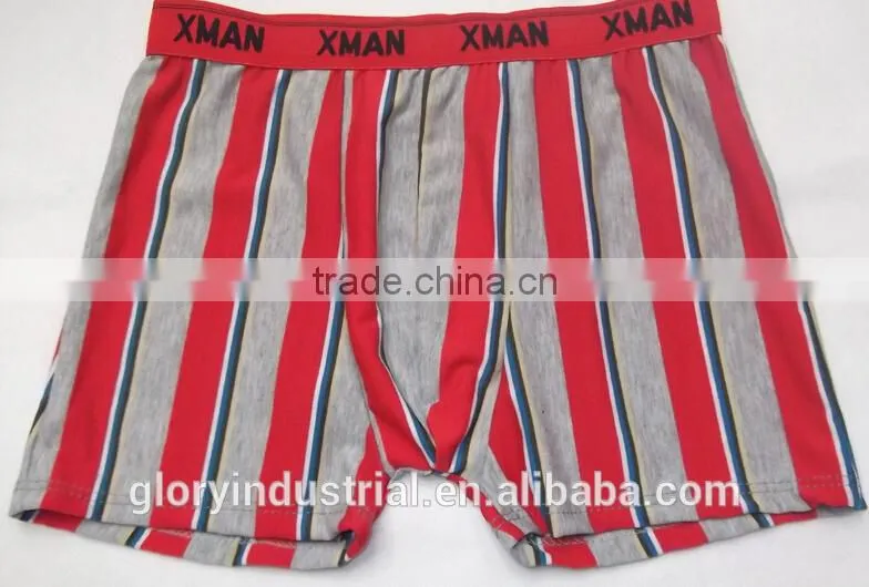Yarn dye stripe boxer shorts for men