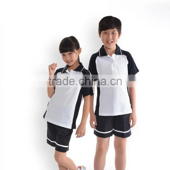 custom latest design OEM Logo American style sport clothes elementary school uniforms
