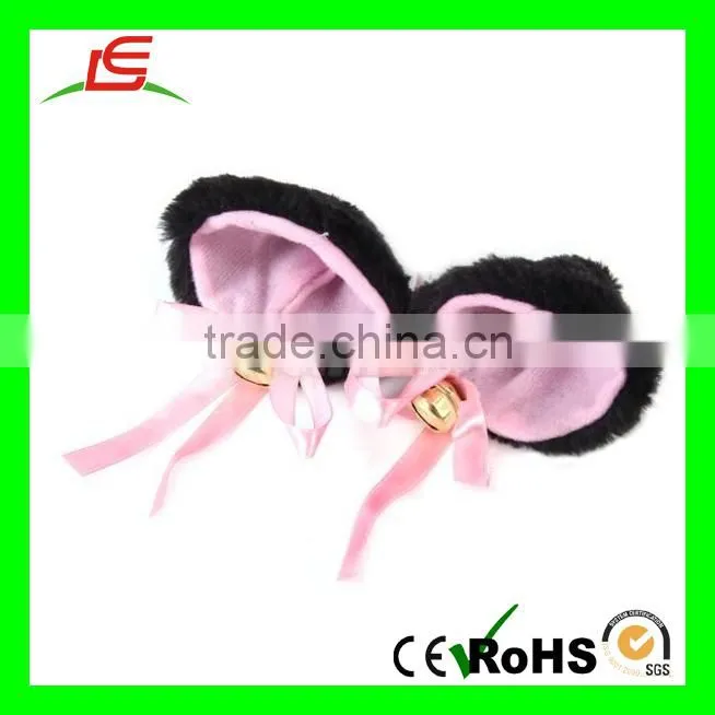 Plush Cat Ears Hair Clip Anime Party Decorations with Bell