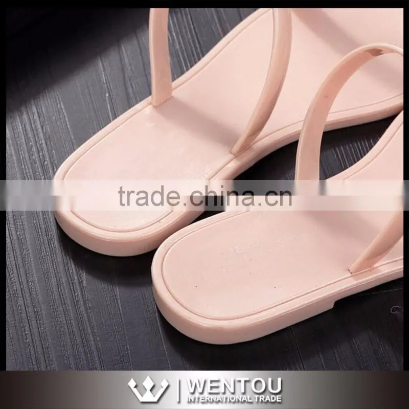 Wholesale Fashion PVC Two Strap Women Sandals