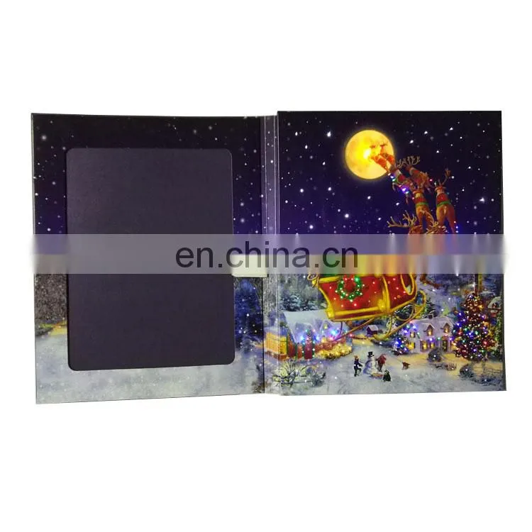 Hot selling promotion picture paper photo frame with led light