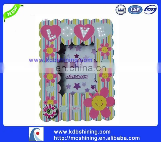 2017 HOT square paper /pvc sheet photo frame with led