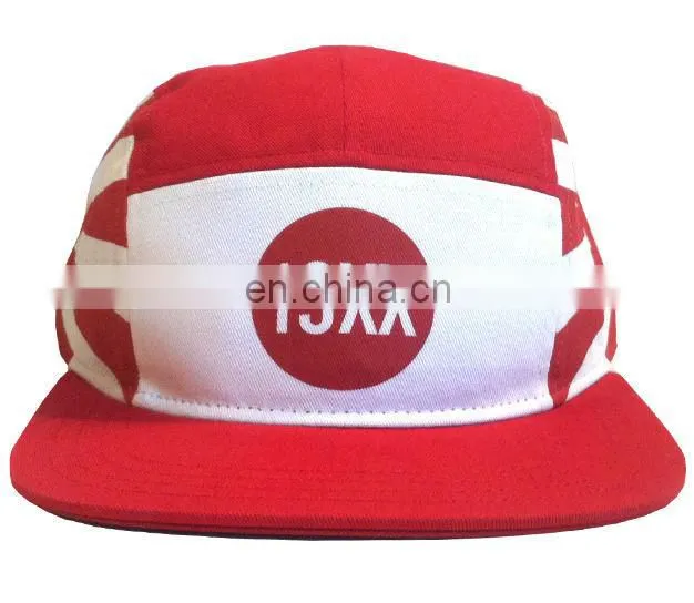 Hot selling flat brim visor fitted 5 panel cap