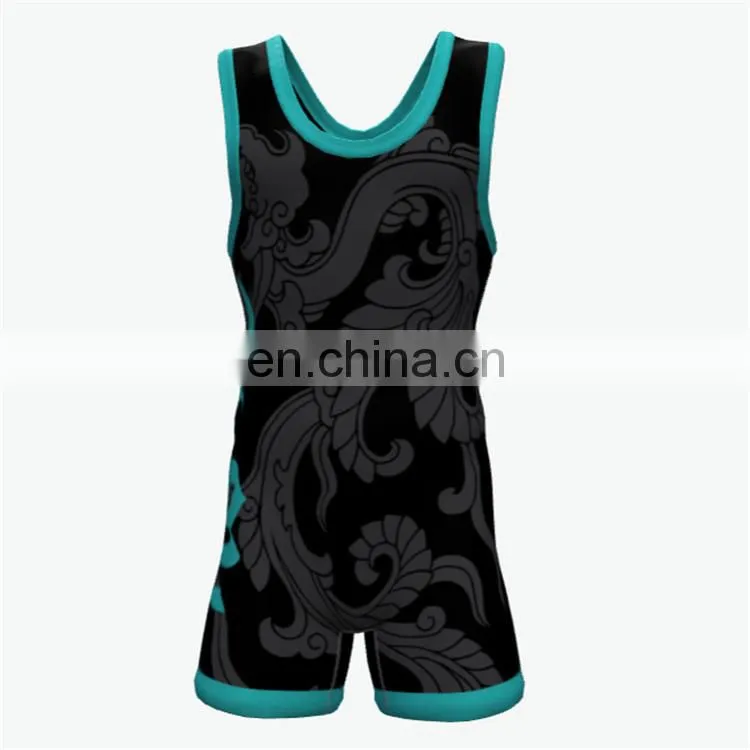 mens wrestling singlets printed by sublimation