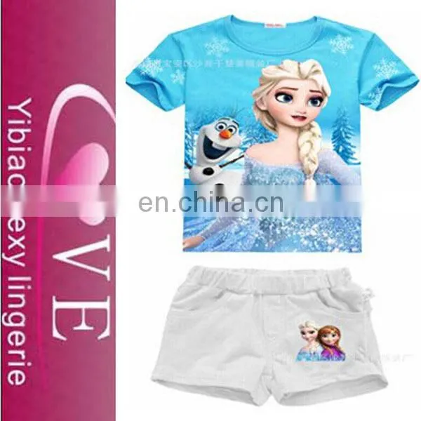 2015 fashion design snow romance dress for children kids fancy dress