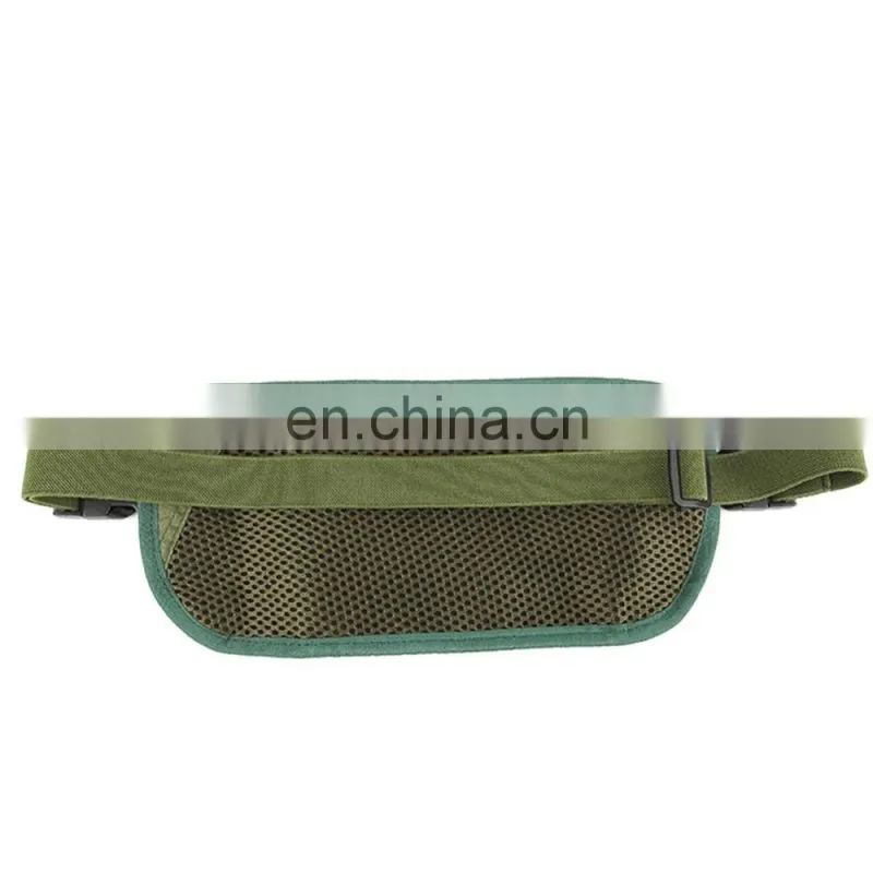 Printed Dark Green Travel Nylon Rfid Money Bag Women Waist Wallet