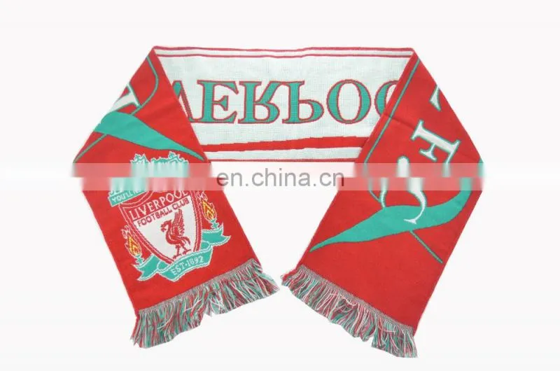 2016 Best Selling Sports Scarf Knitted Football Team scarf