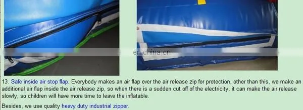 Curve inflatable water slide with pool