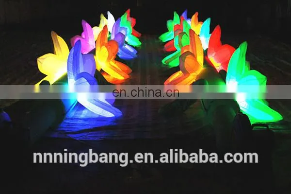 2018 ningbang hot sale LED inflatable flower chains for wedding decoration