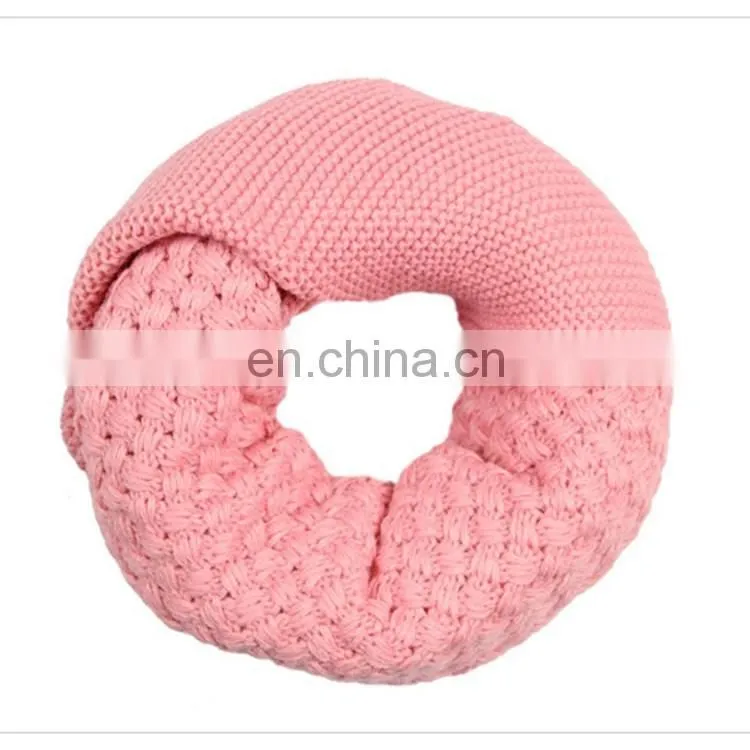 wholesale Loose Knit acrylic Infinity Loop Circle Scarves