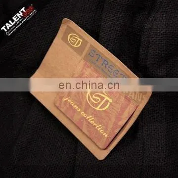 custom private design die-cutting leather label patch for jeans collection
