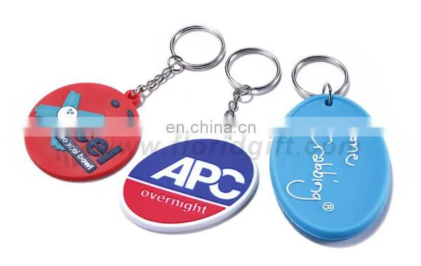 Hot sale custom made promotional soft pvc keyring/keychain/soft pvc rubber key tag
