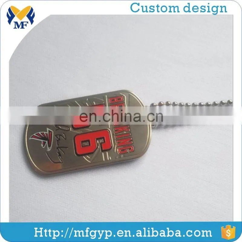 Gift item custom round dog tag with ring
