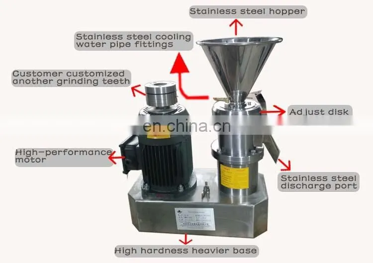 electric industrial cocoa nut butter grinder sesame colloid mill machine