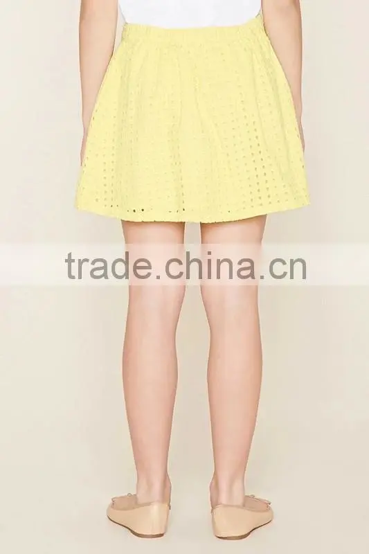 Wholsale girls wearing short skirts 2016 cotton fabric mini skirt