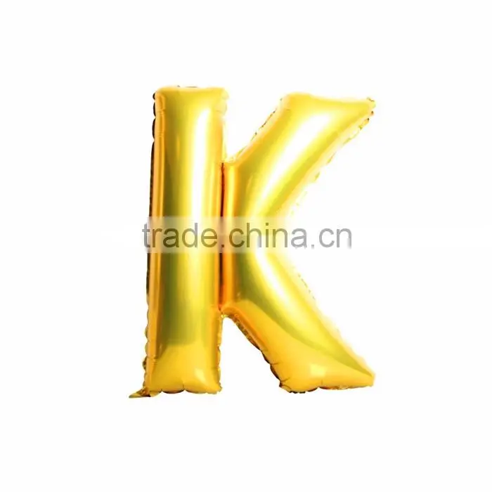 alphabet letter foil balloon gold color inflatable balloon